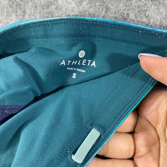 Athleta Skort Small Navy Blue Mini Grenadine Airbrush Relay Lines Mid Rise Lined - Picture 9 of 11